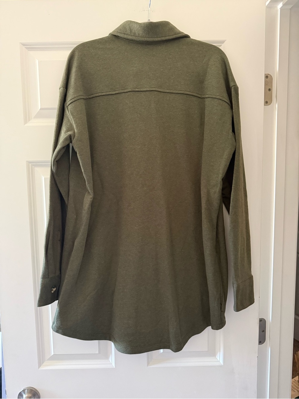 Natural Reflections Button-Front Shacket - Picture 3 of 3